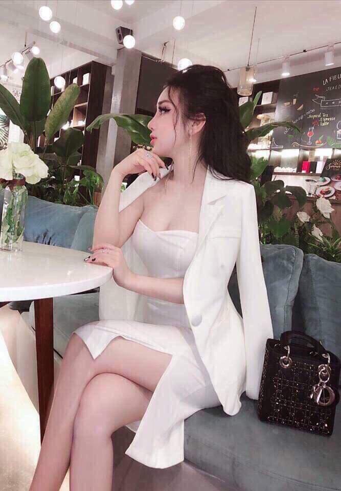 Sét đầm boby kèm áo khoác vest nữ siêu hót