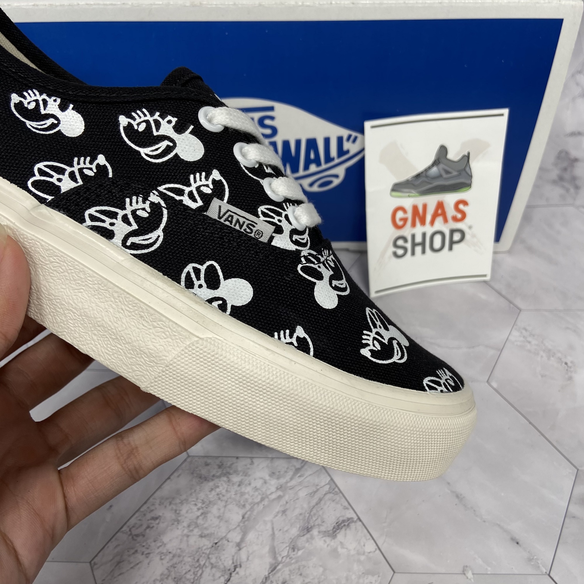 [HCM]Giày thể thao nữ Vans Mickey trắng đen chuẩn 1:1