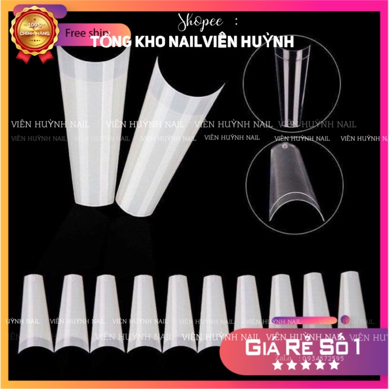 Móng nối thang  móng tip phom thang hàn quốc ( túi 500 móng đủ size)