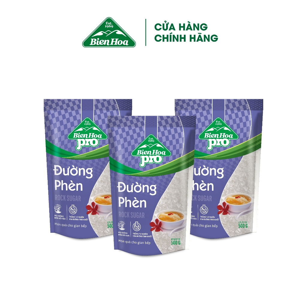 Combo 03 Đường Phèn Biên Hòa trắng 500 Gram -- AZAGO