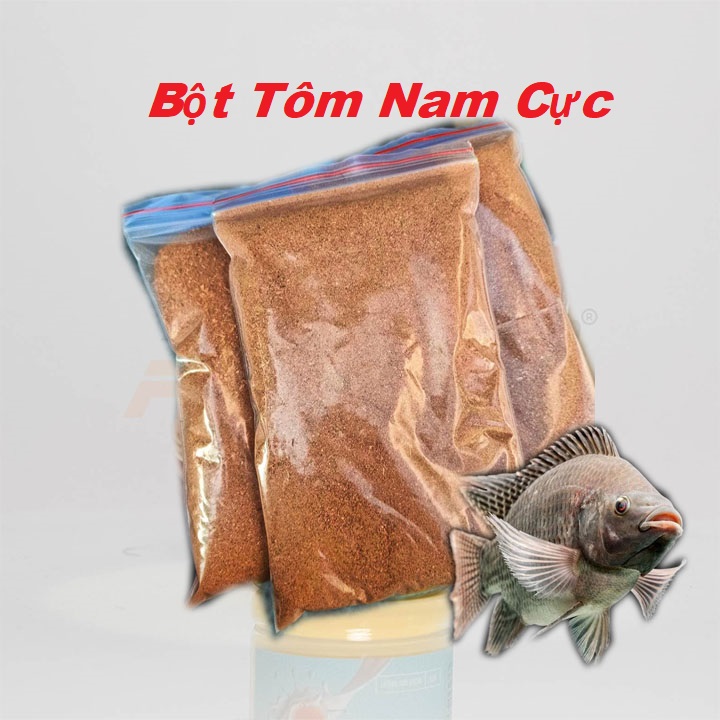 [250gr] Gói Bột Tôm Nam Cực Câu Cá Rô Phi,diếc, Gói bột tôm đỏ 250gr
