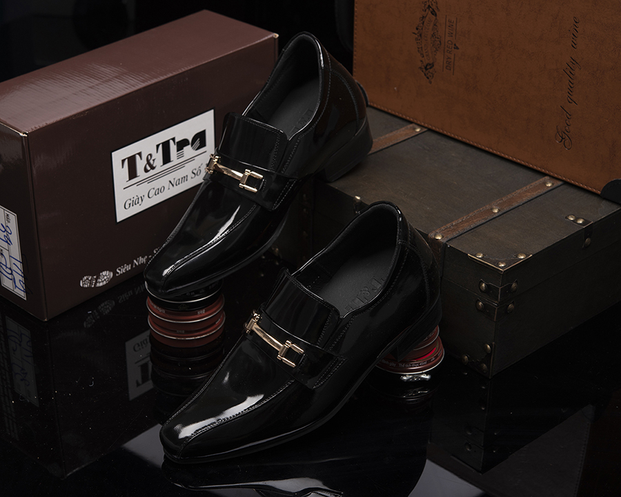 [8cm] shoes height increasing Men T&TRA S976 black ball