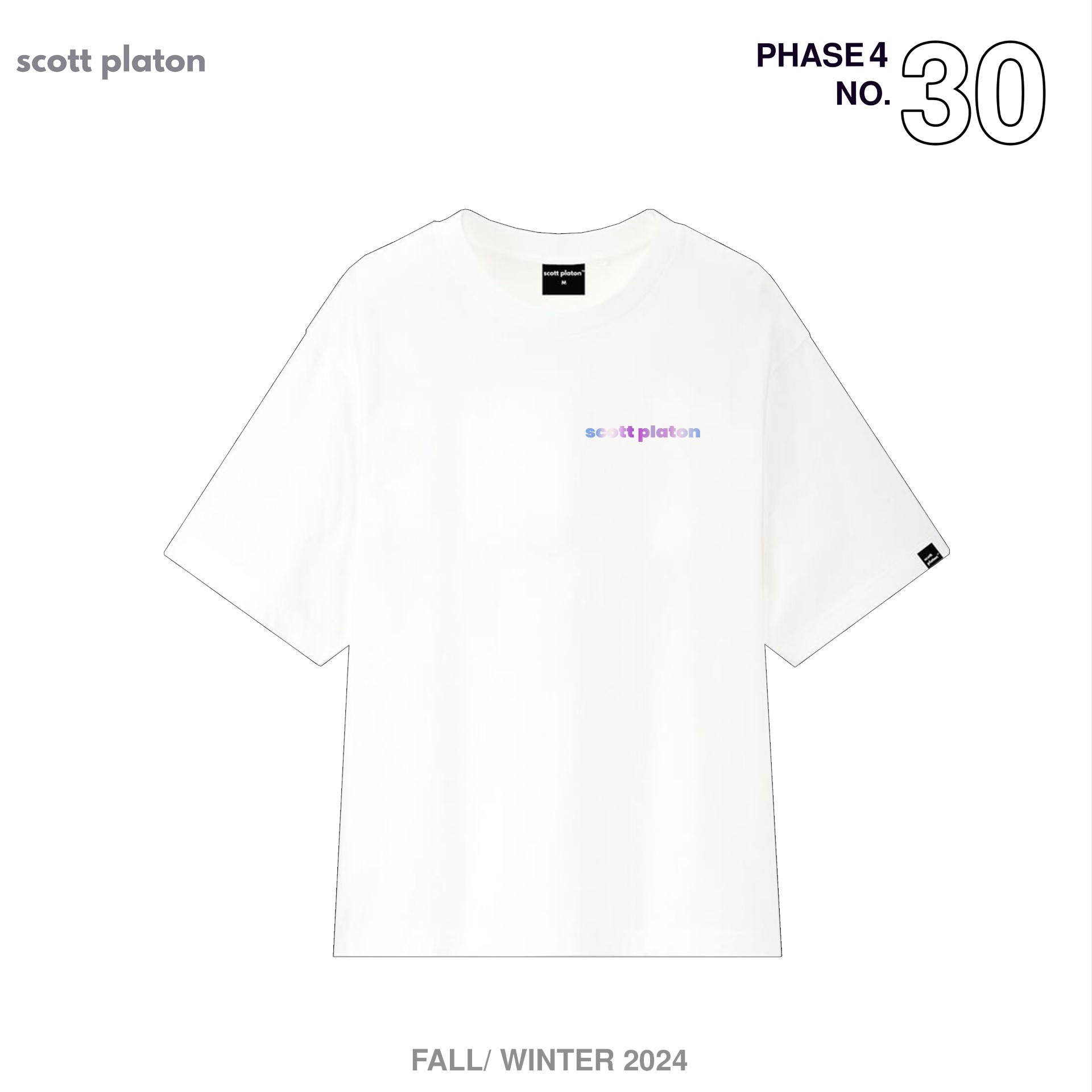 Scott Platon Áo thun Mini Gradient Logo - Chất liệu cotton dày dặn đứng form