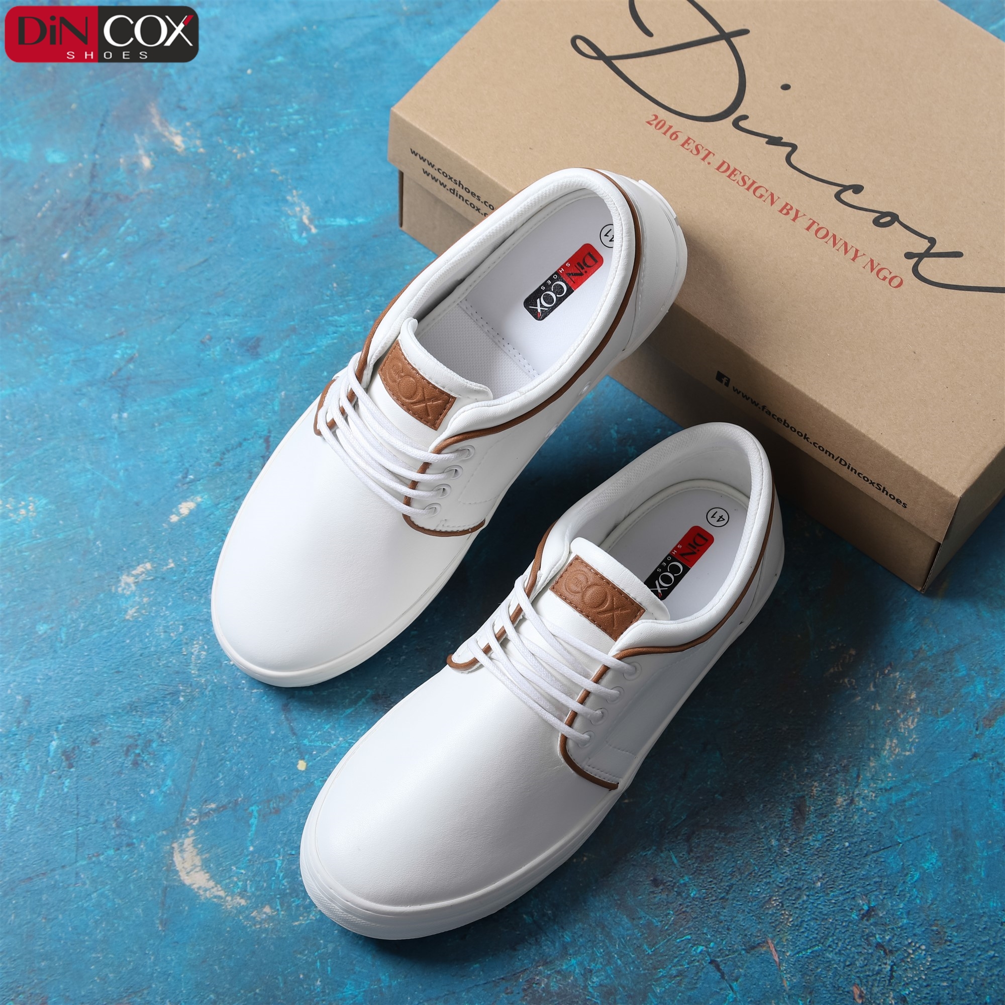 Giày Thể Thao Nam DinCox Off White C03