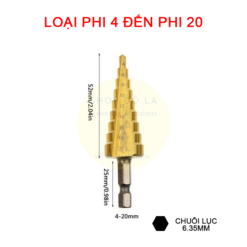 Mũi Khoan Tháp Chuôi Lục Giác 6.3mm
