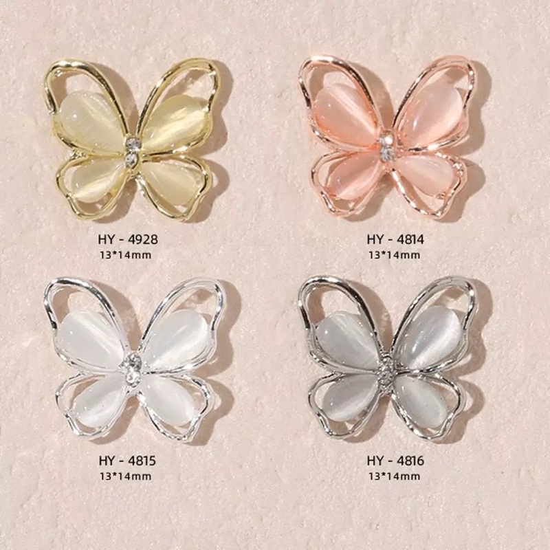 Charm bướm thạch đính móng trang trí nail