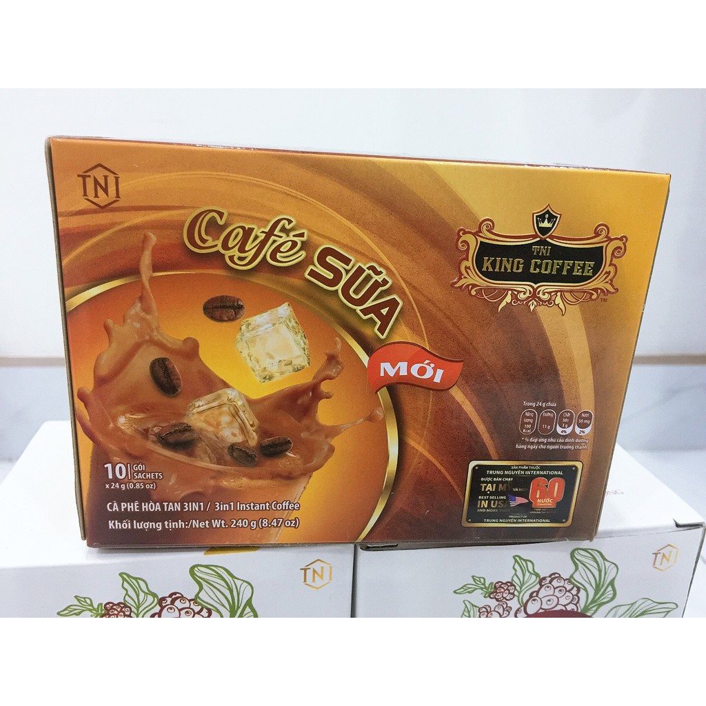 CAFE SỮA ĐÁ KING COFFEE 240g 10 gói x 24g