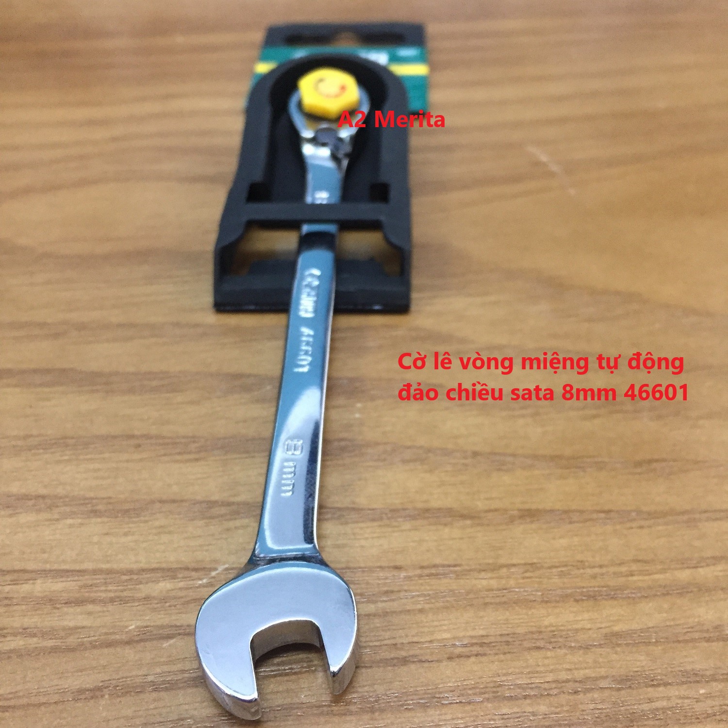 Cờ lê vòng miệng tự động đảo chiều sata 8mm 46601
