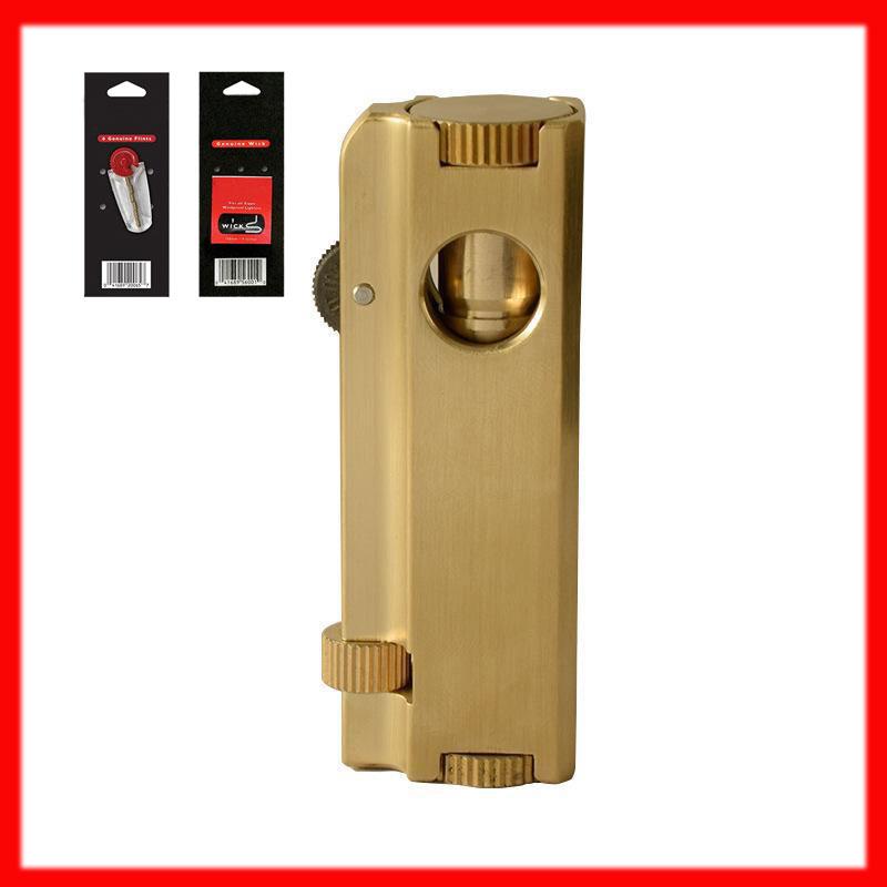 Combo Vỏ Hộp Quẹt Bật Lửa Dùng Xăng Đá Bằng Đồng Thau Đánh Lửa Tốt Zorro Z-2 + Tặng Trọn Bộ Bấc Đá Chuyên Dụng Cho Bật Lửa Xăng Đá  (KHÔNG XĂNG, KHÔNG GAS)