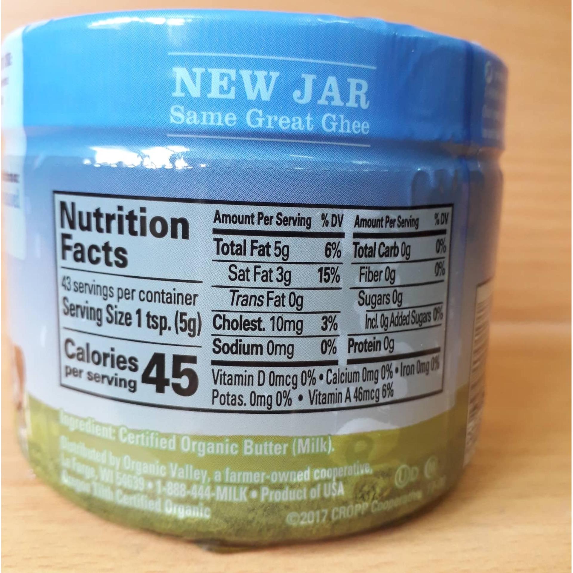 Bơ ghee hữu cơ Organic Valley 212g
