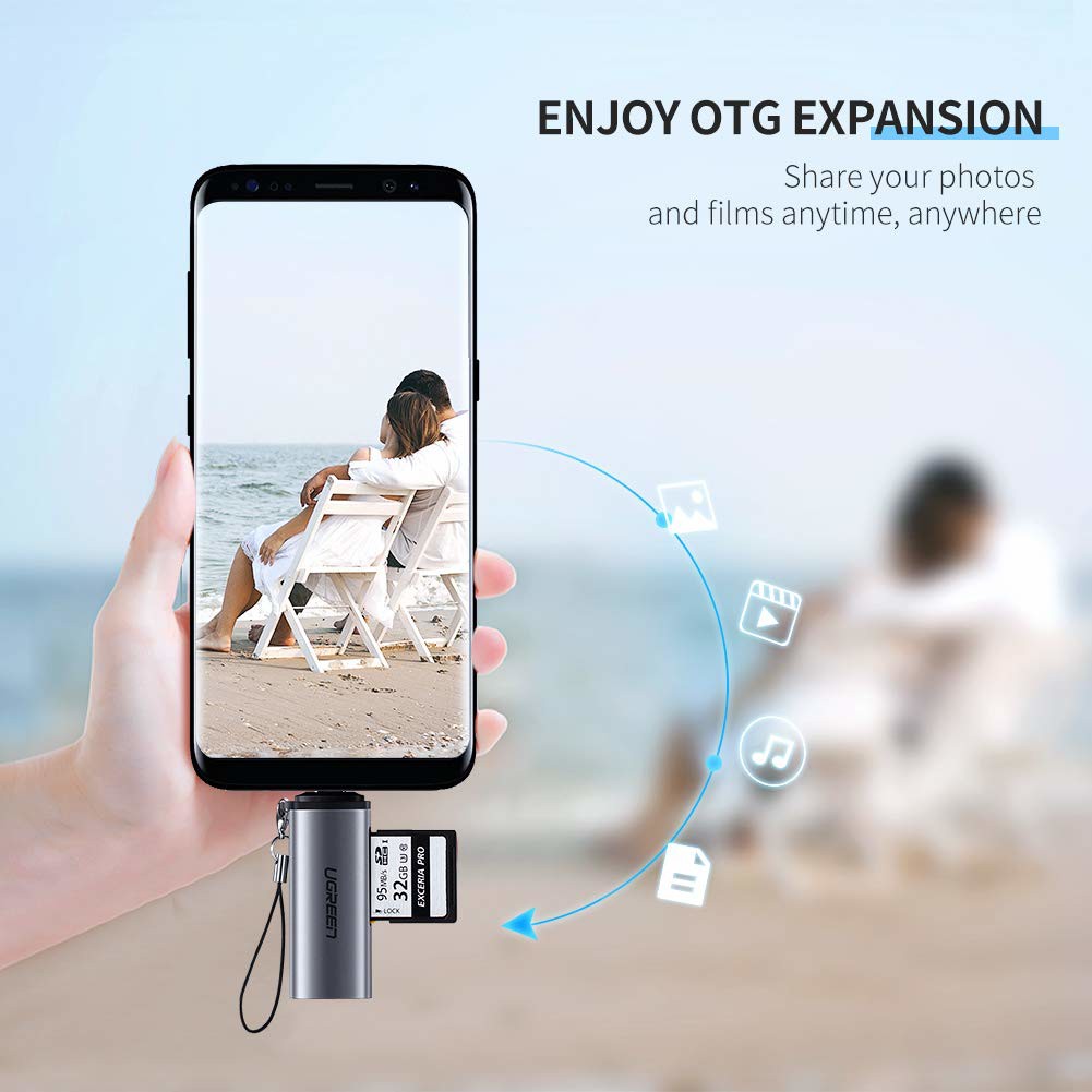 Đầu Đọc Thẻ Nhớ Type C Có OTG UGREEN 50704 Cao Cấp