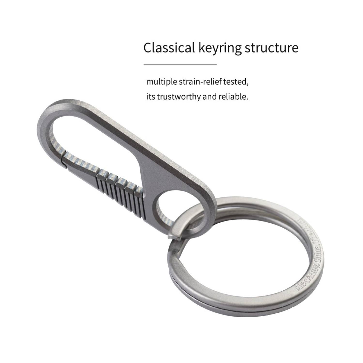 Bộ 4 ring móc khóa titanium MecArmy CH4