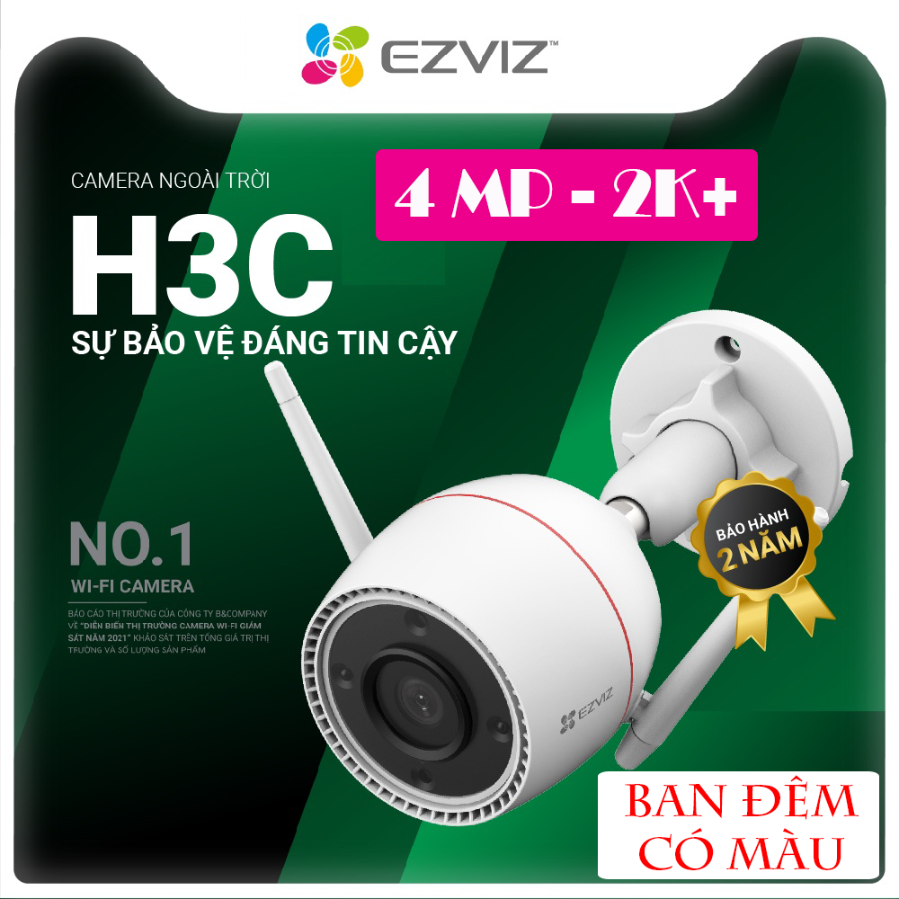 Camera Ezviz wifi ngoài trời H3C 2mp , H3C 1080p , H3C color có màu ban đêm bảo hành 2 năm