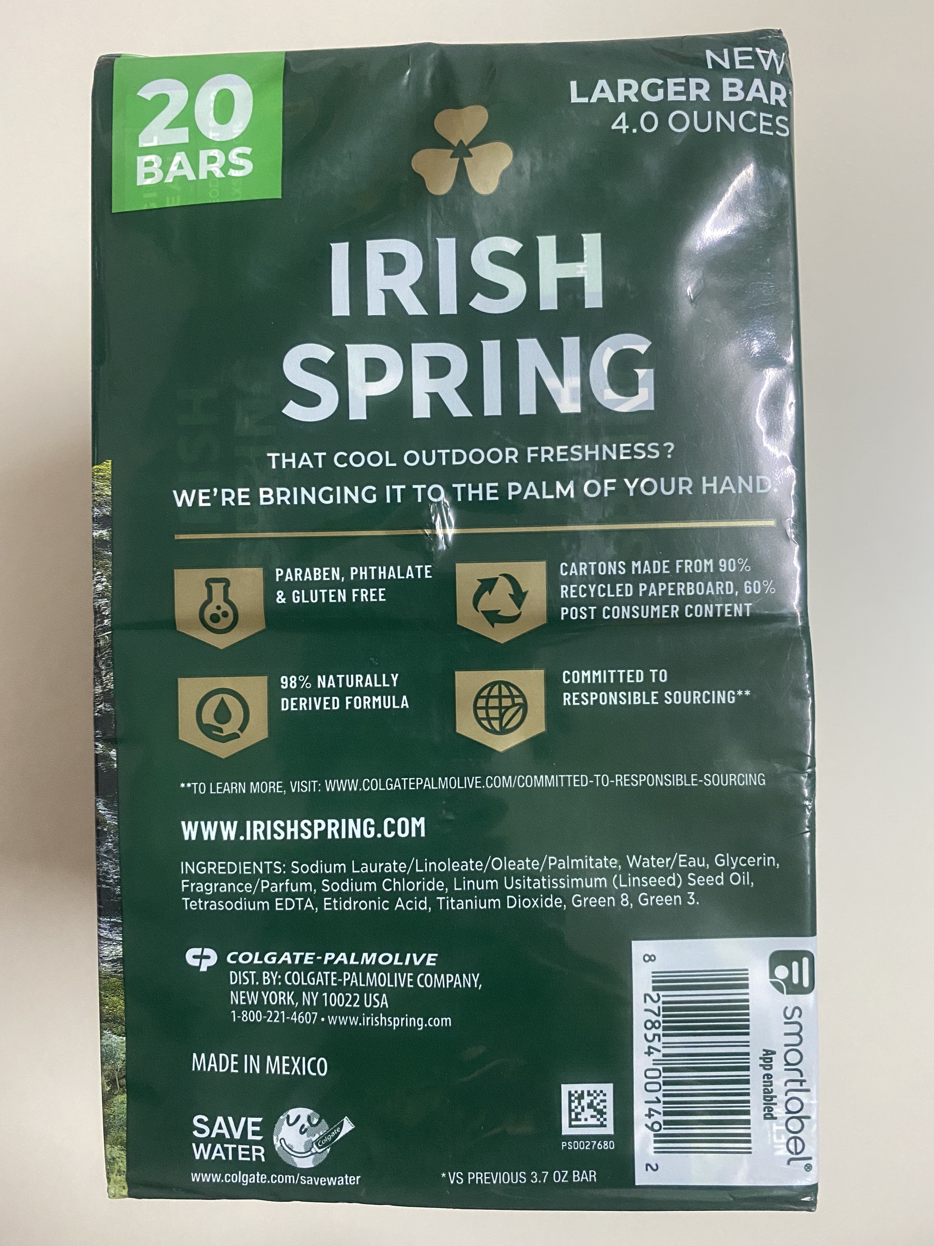 Xà bông cục Irish Spring 113g (bán lẻ 1 cục)
