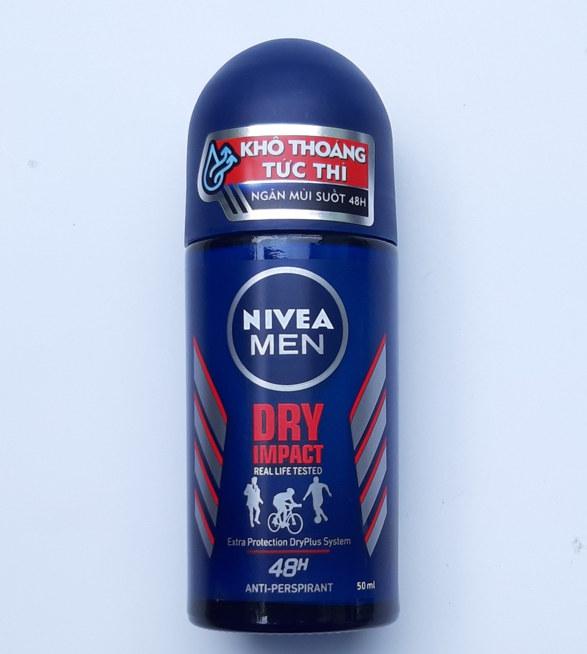 Lăn khử mùi nam khô thoáng suốt 48 giờ Nivea Men Dry Impact 50ml ngăn mùi tức thì Germany