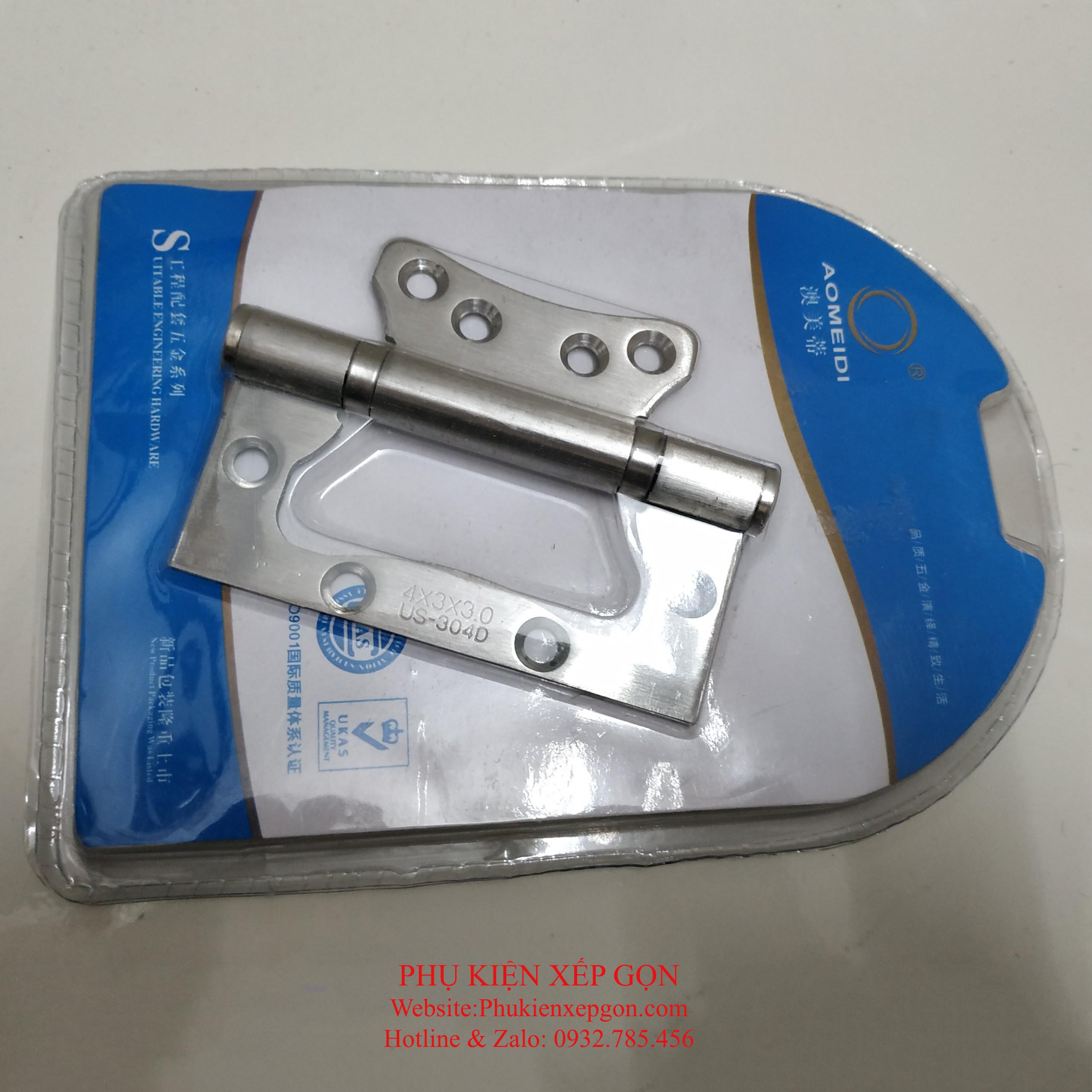 BẢN LỀ LÁ INOX  - 2 CÁI