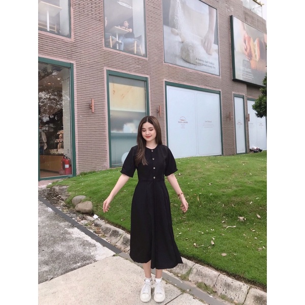 [3-5/8 Hoàn Tiền 25%]Đầm Eileen nút dài