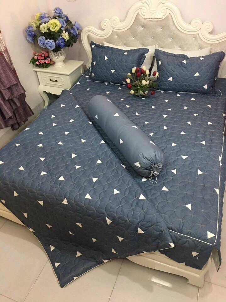 (Chăn hè, chăn thu, đông) Vỏ chăn trần bông, vỏ mền lồng được ruột mẫu Lá Cọ 1m8x2m - Hàng loại 1 dày dặn, chất siêu đẹp, có khoá kéo