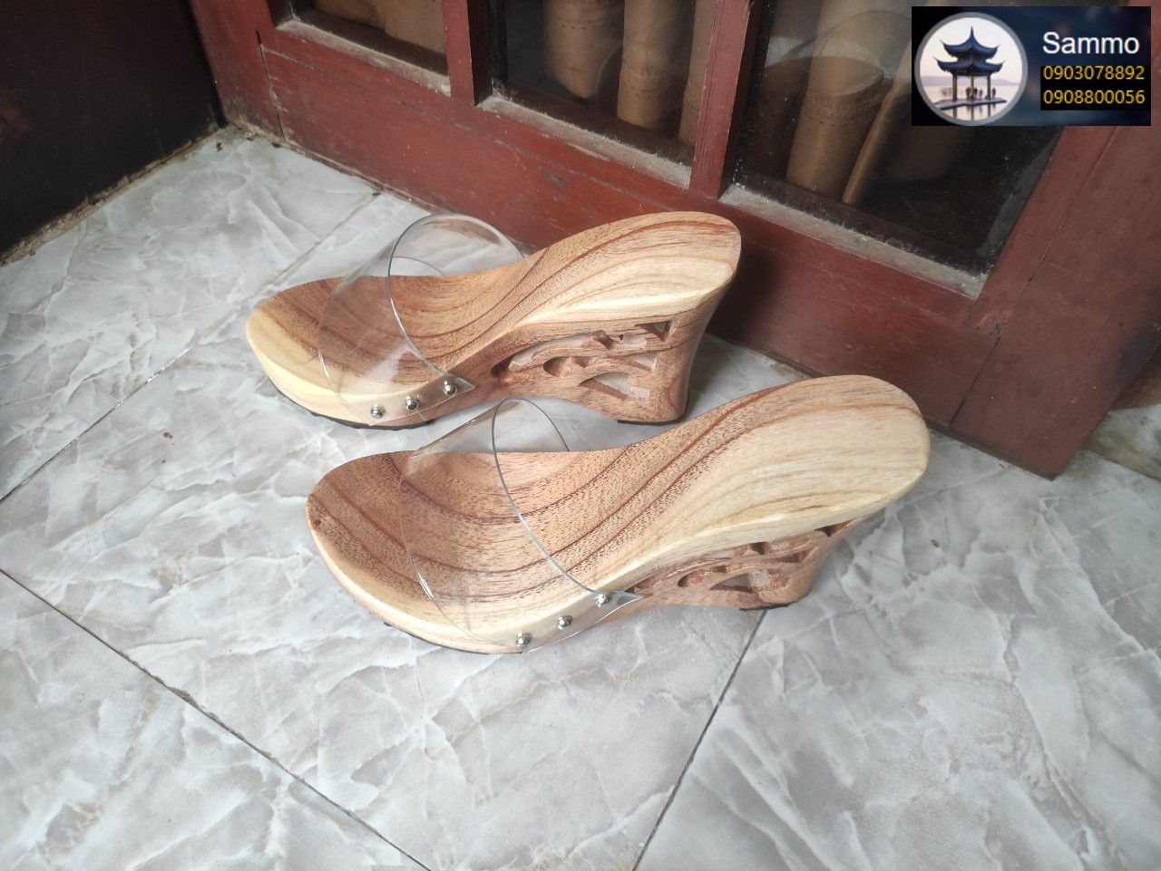 Guốc Gỗ Đế Xuồng 10 Phân