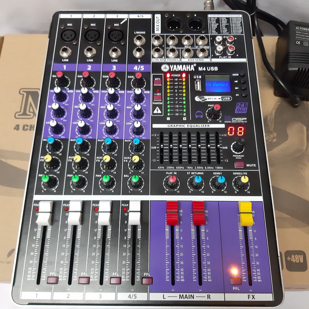 MIXER 4 channel (4 kênh). KẾT NỐI BLUETOOTH, USB.(MG4)
