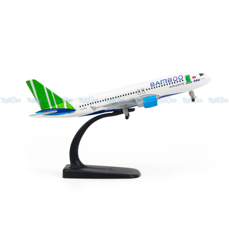 Mô hình máy bay Bamboo Airways Airbus A320 20cm Everfly