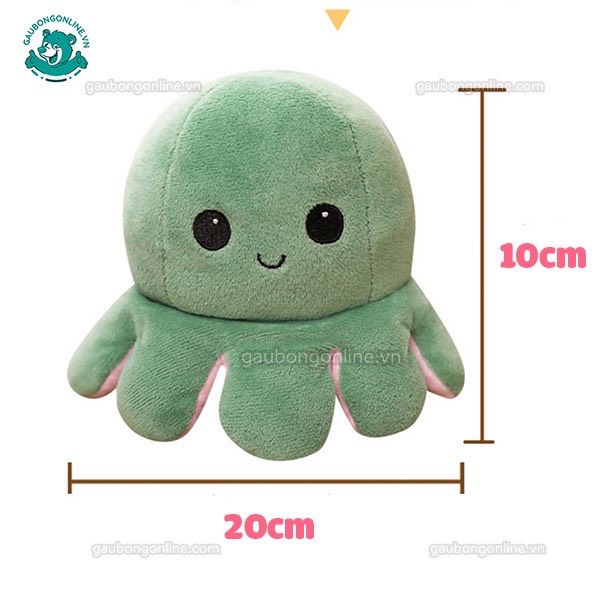 [HCM]Gấu Bông Bạch Tuộc Cảm Xúc 2 Mặt 22cm
