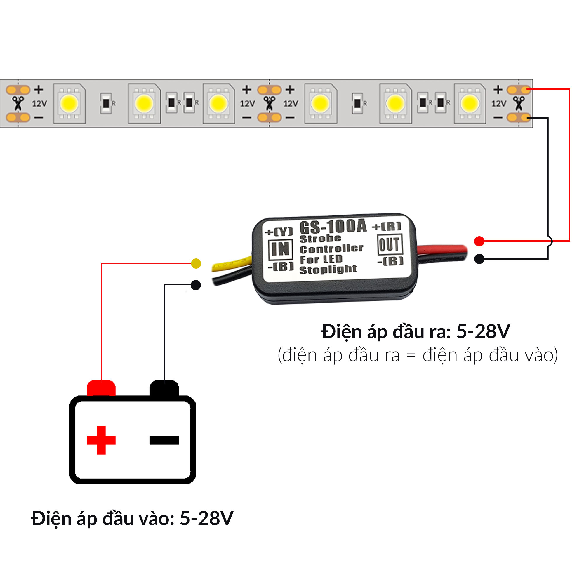 Mạch nháy đèn hậu GS-100A