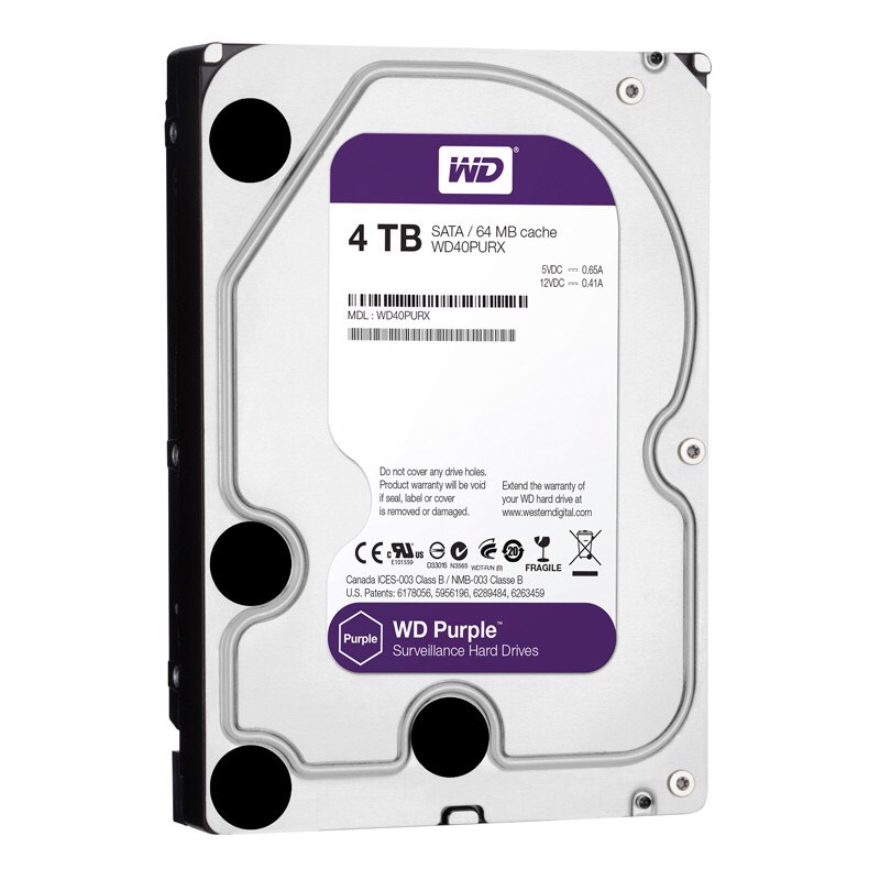 Ổ Cứng HDD Western Digital Purple 4TB 64MB Tím (Bảo Hành 24 Tháng 1 Đổi 1)