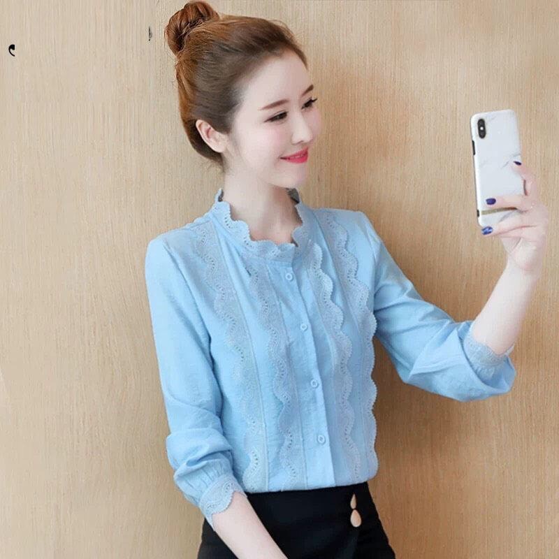 Áo nữ cổ cách điệu xinh xắn - Lindashop