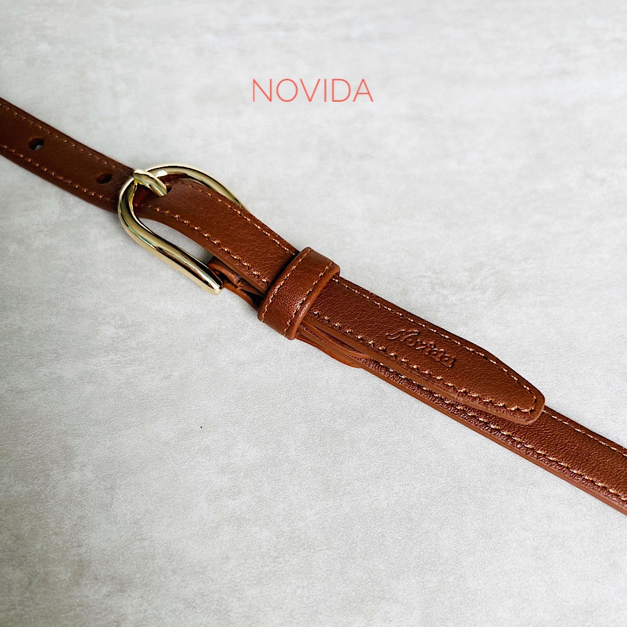 Thắt Lưng Nữ Da Bò 100%, Dây Nịt Da Thật Cao Cấp Novida vv