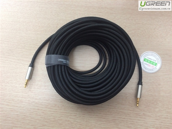 Cáp Audio AUX 3,5mm dài 0,5m  Ugreen 40778 bọc vải cao cấp