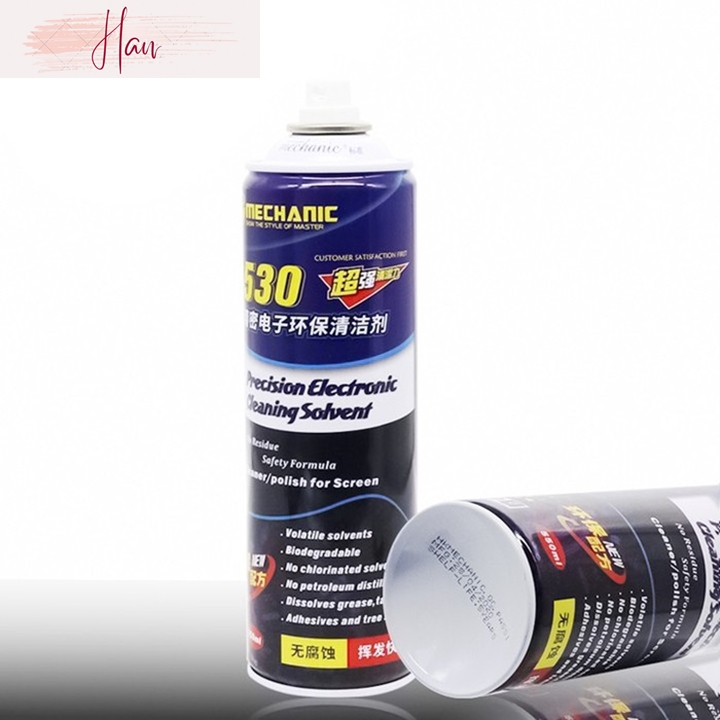 Phukienhanhan Chai Xịt Vệ Sinh Mechanic Model 530 Làm Sạch Bo Mạch Điện Màn Hình Tivi Máy Ảnh Đồ Điện Tử Dung Tích 550ml