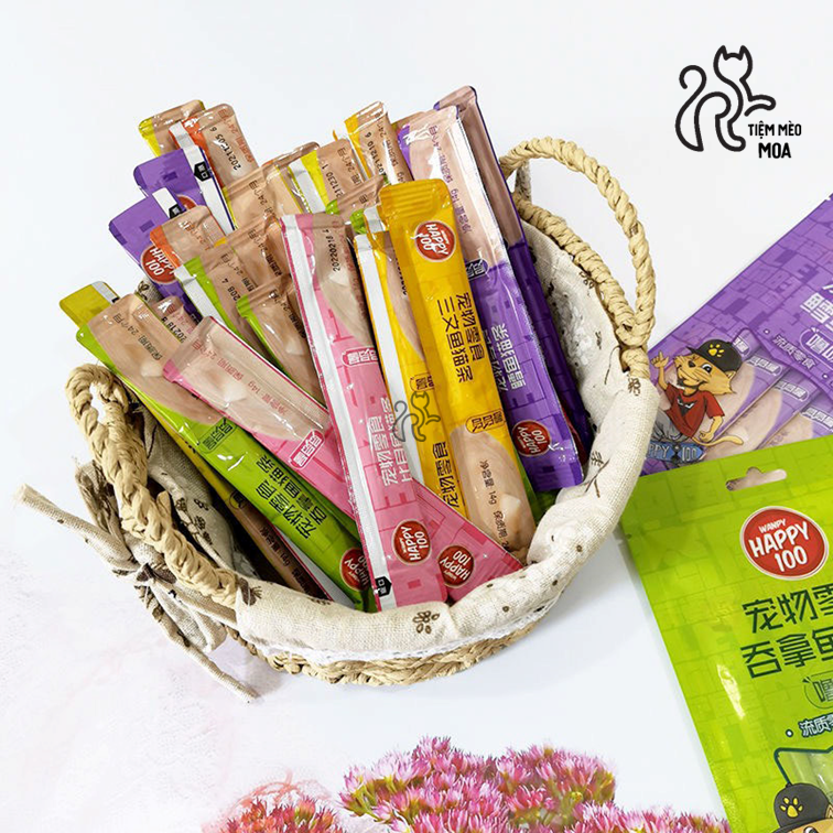 Súp thưởng WANPY HAPPY 100 cho mèo  - Tiệm Mèo Moa