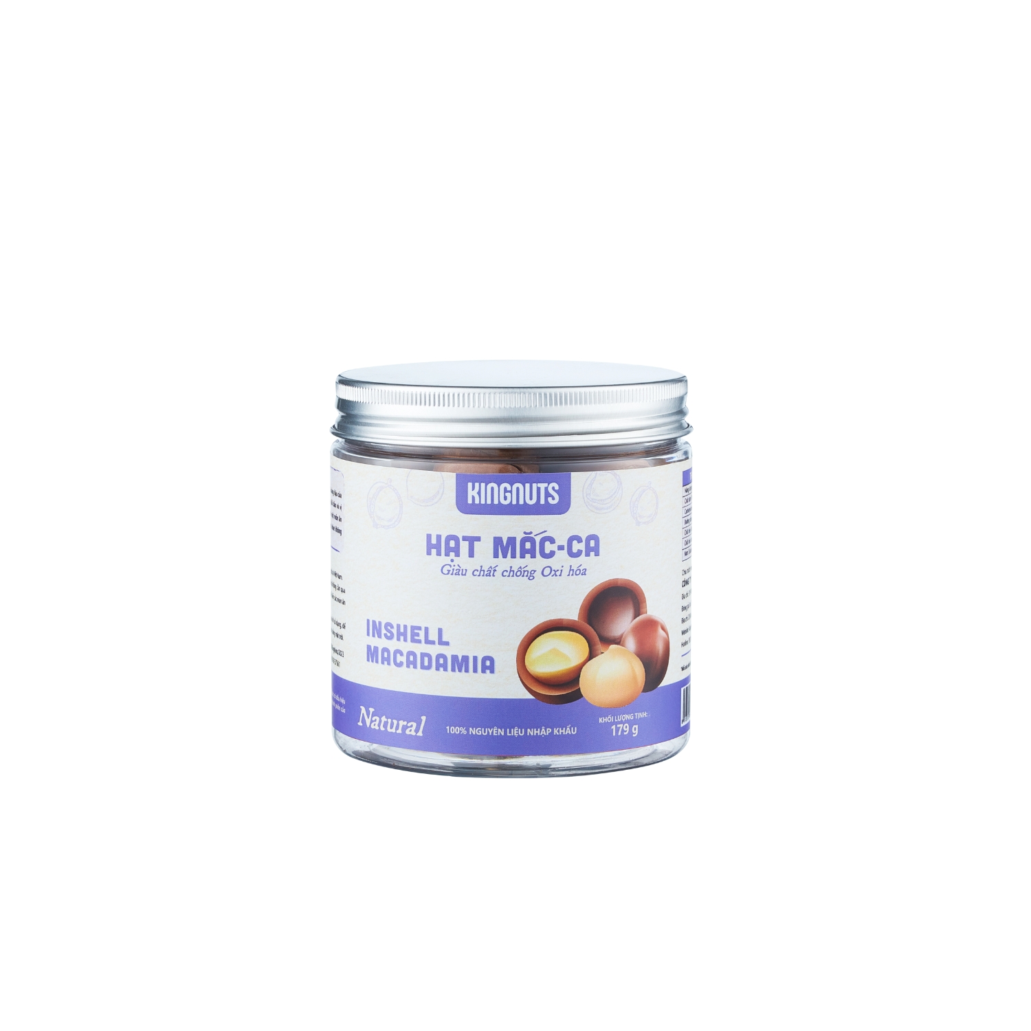 Hạt macca nứt vỏ KingNuts nhập Úc chính hãng - 179g, 330g, 500g - hạt macca organic, tươi, sạch - tặng kèm đồ tách vỏ