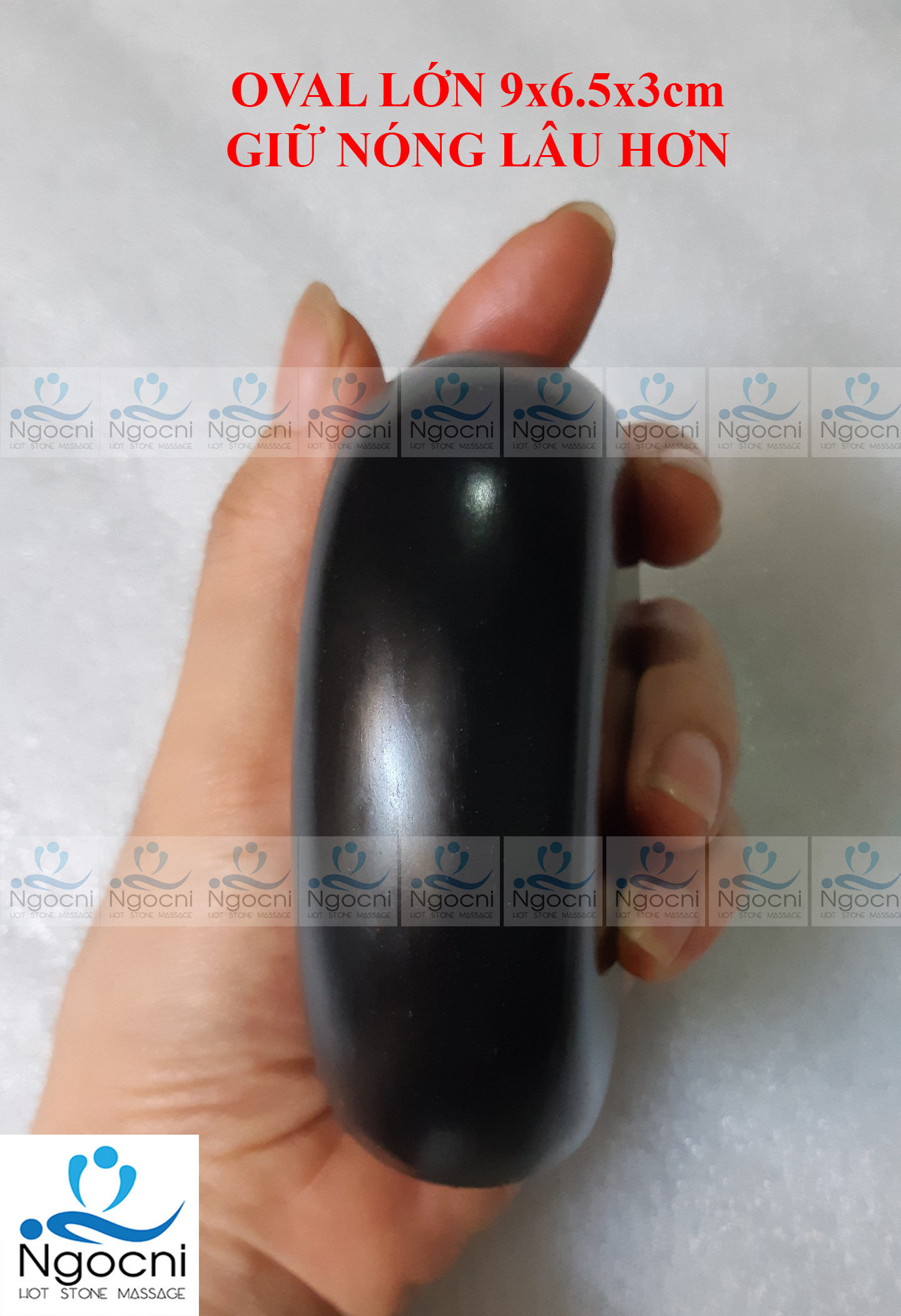 combo 10 viên oval lớn 9x6.5x3cm đá nóng massage