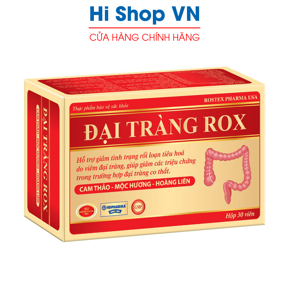 Viên uống Đại Tràng Rox giảm viêm, co thắt đại tràng, giảm rối loạn tiêu hóa - Hộp 30 viên