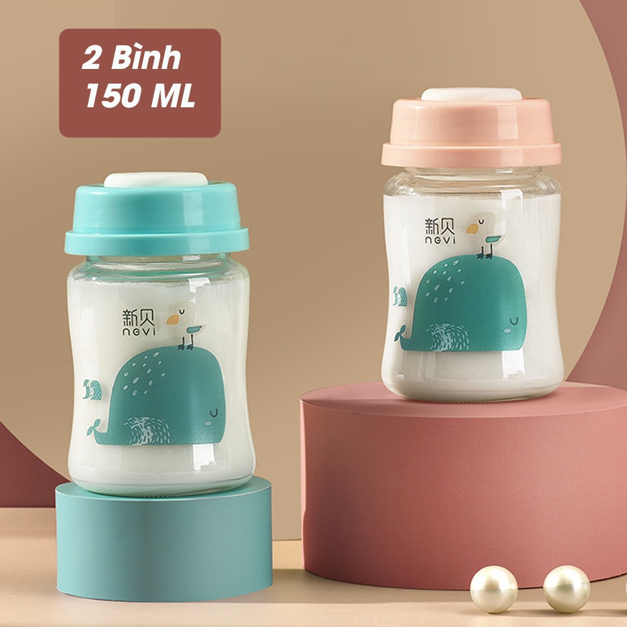 Bình trữ sữa NEVI thuỷ tinh
