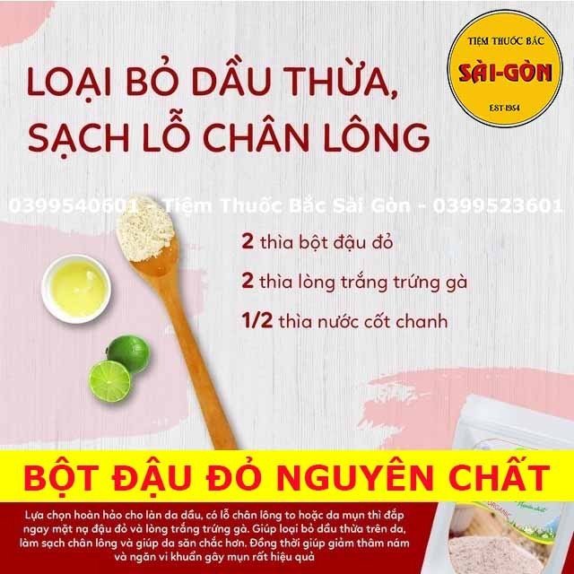 Bột Đậu Đỏ Nguyên Chất 500gram (Nhà Làm, Đậu Sạch, Nguyên Chất, Date mới)