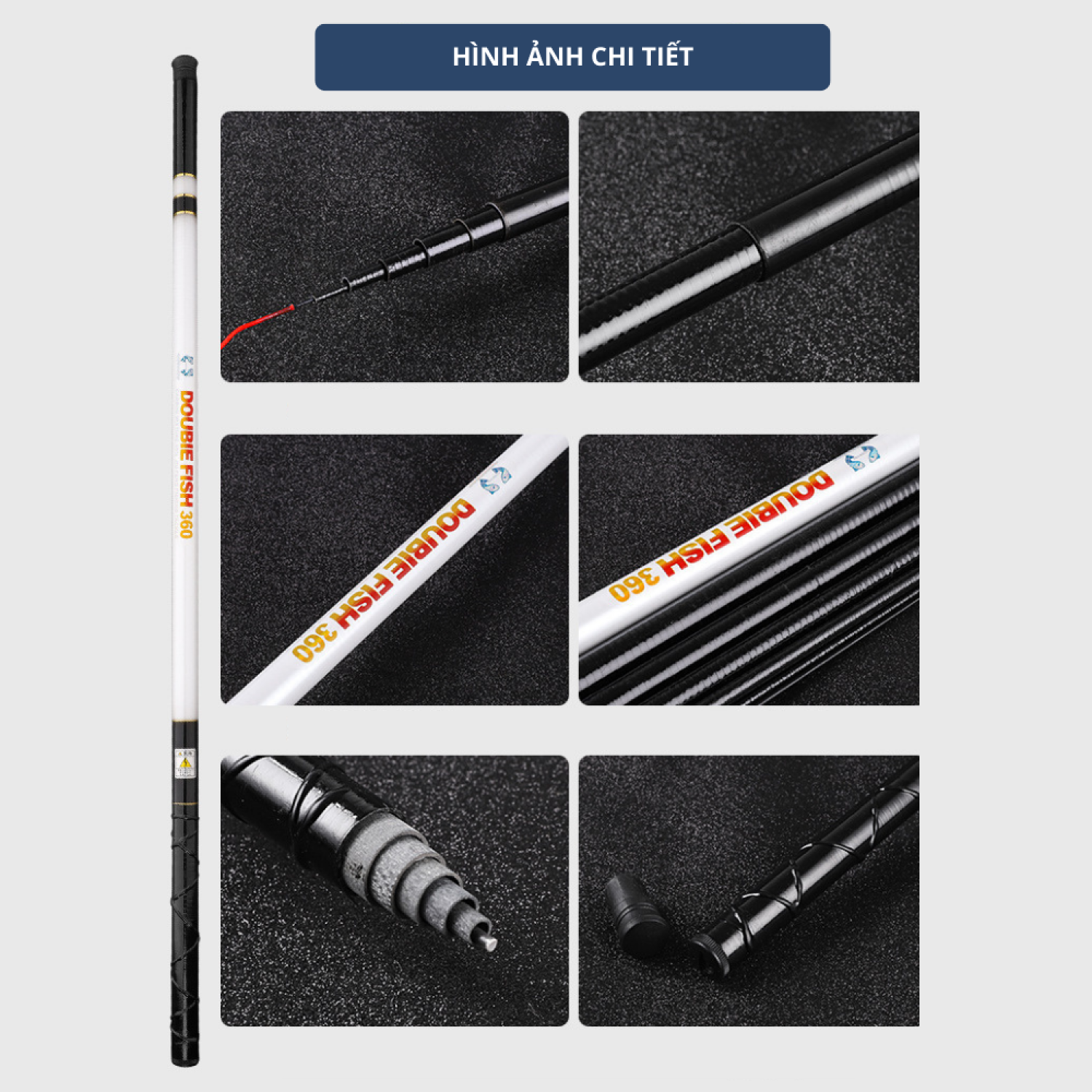 Cần Câu Tay Double Fish, Cần Câu Cá Trắng 2m7 3m6 4m5