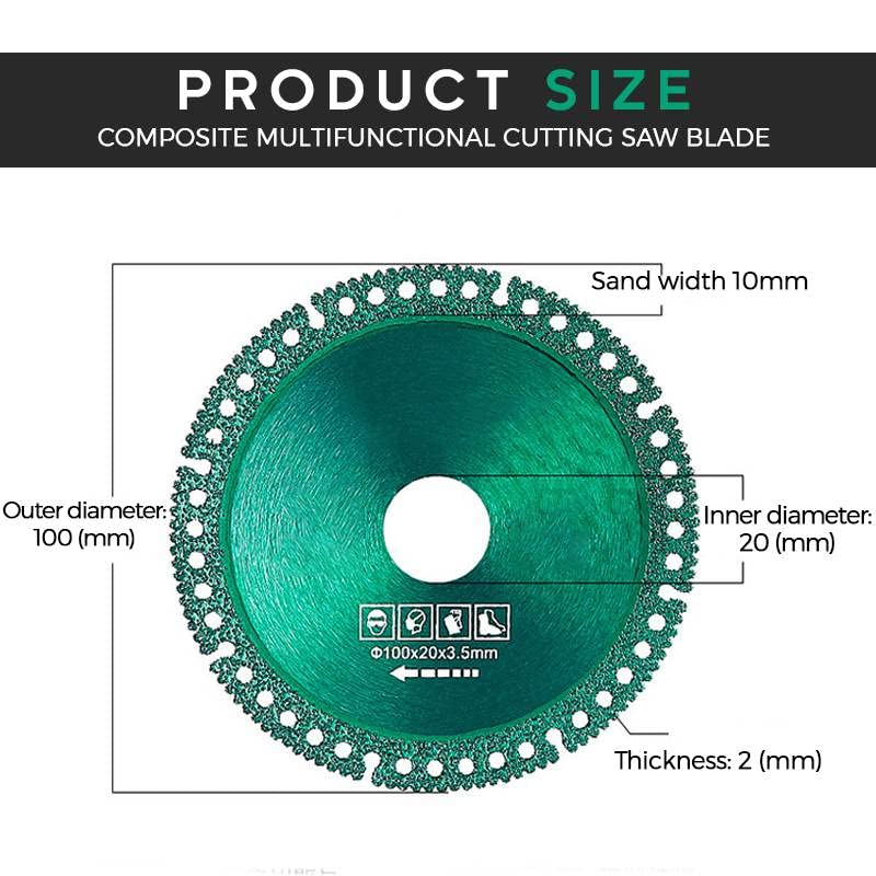 100mm Diamond Saw Blade for Glass and Ceramic Tile Angle Grinders