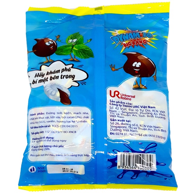 [HCM]Kẹo hương bạc hà nhân sô cô la Dynamite 330g