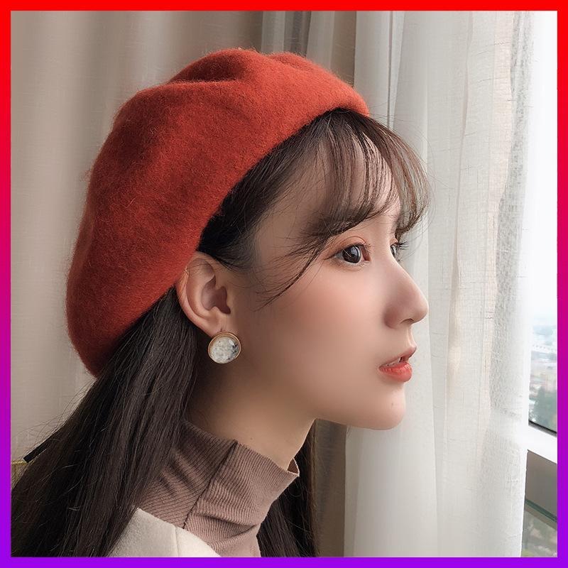 [HCM]Mũ nồi Beret lông cừu hot hit CAO CẤP - Nón bánh tiêu style HÀN siêu xinh - NHShop