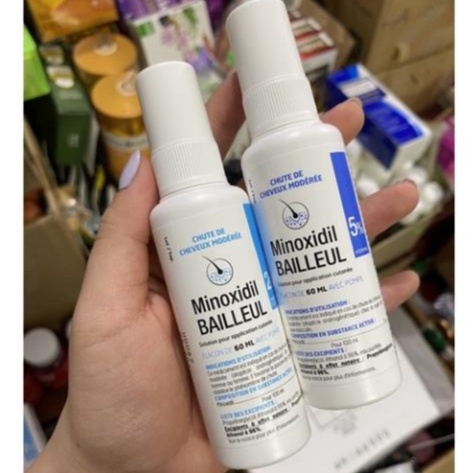 Xịt Mọc Tóc MINOXIDIL BAILLEUL 2% 5% - NGĂN RỤNG TÓC KÍCH THÍCH MỌC TÓC [Hộp 3 lọ 60ml]