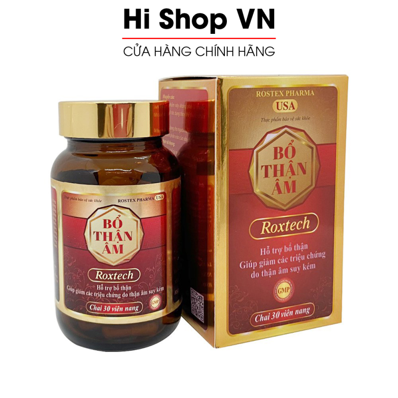 Bổ Thận Âm Roxtech giảm các triệu chứng do thận âm suy kém ở nam và nữ - Hộp 30 viên