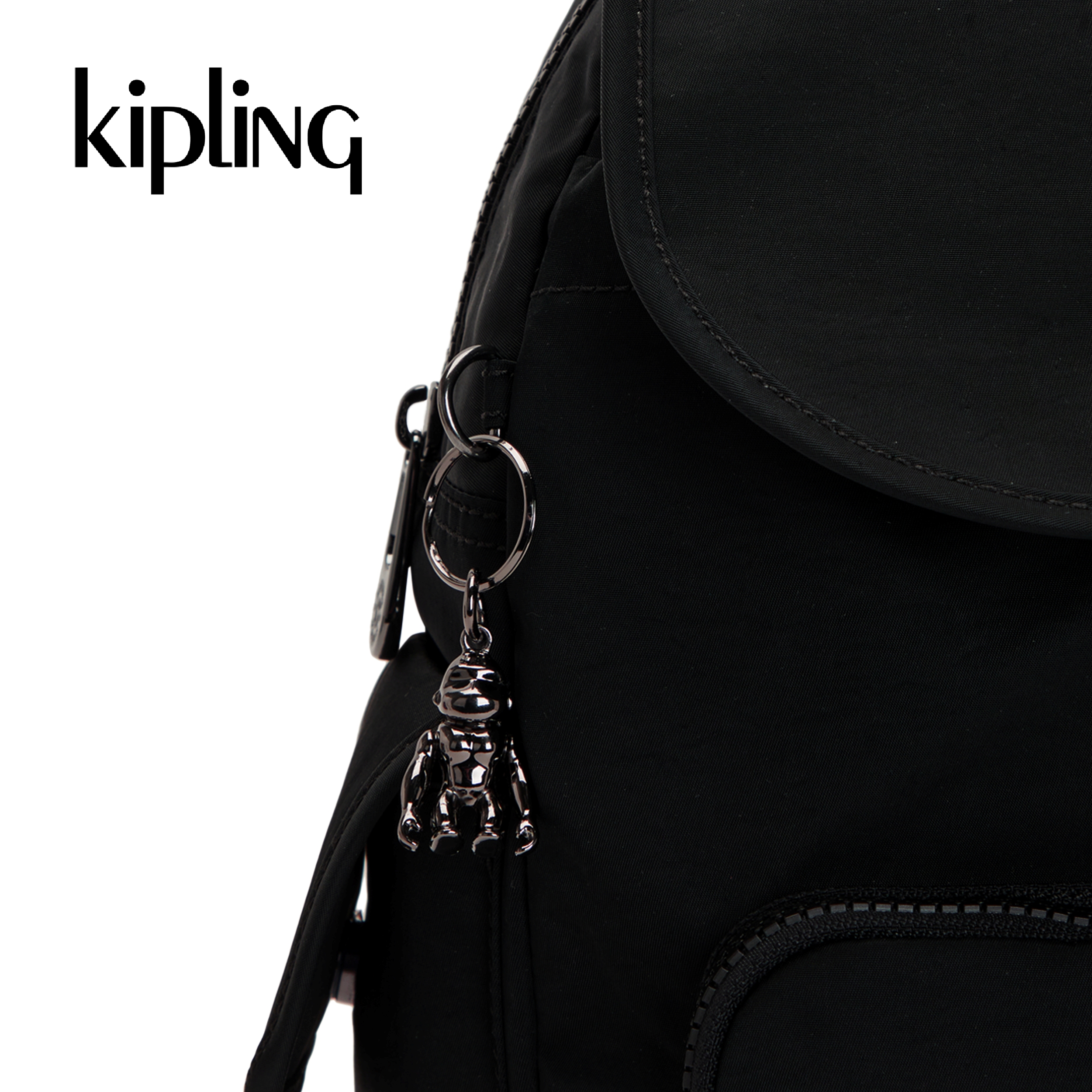 Kipling Balo City Pack S - Rich Black/ Elevated Wine - HUKI2525