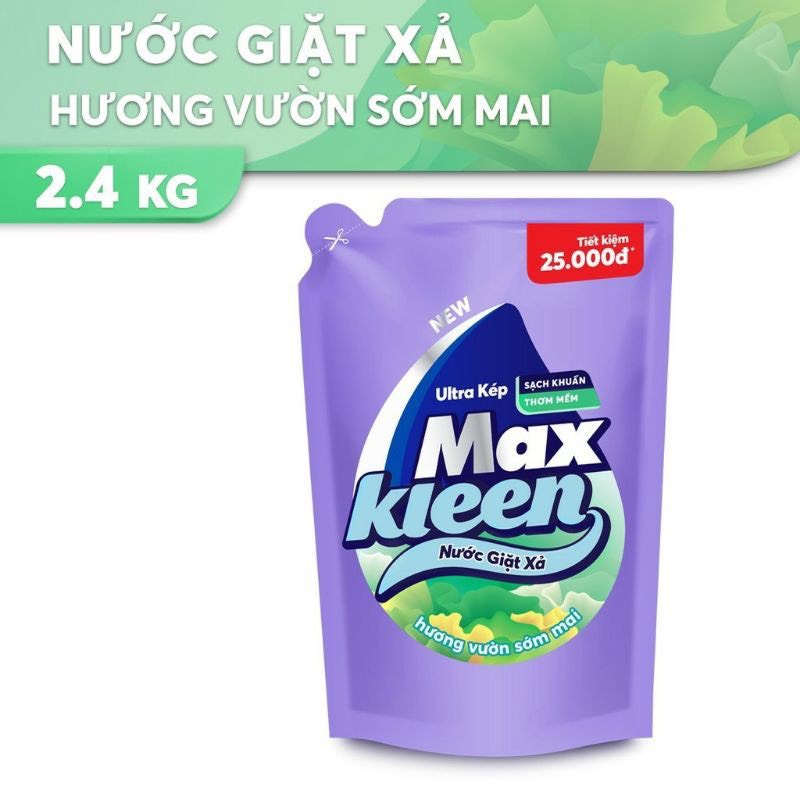 TÚI NƯỚC GIẶT XẢ MAXKLEEN 2.4Kg