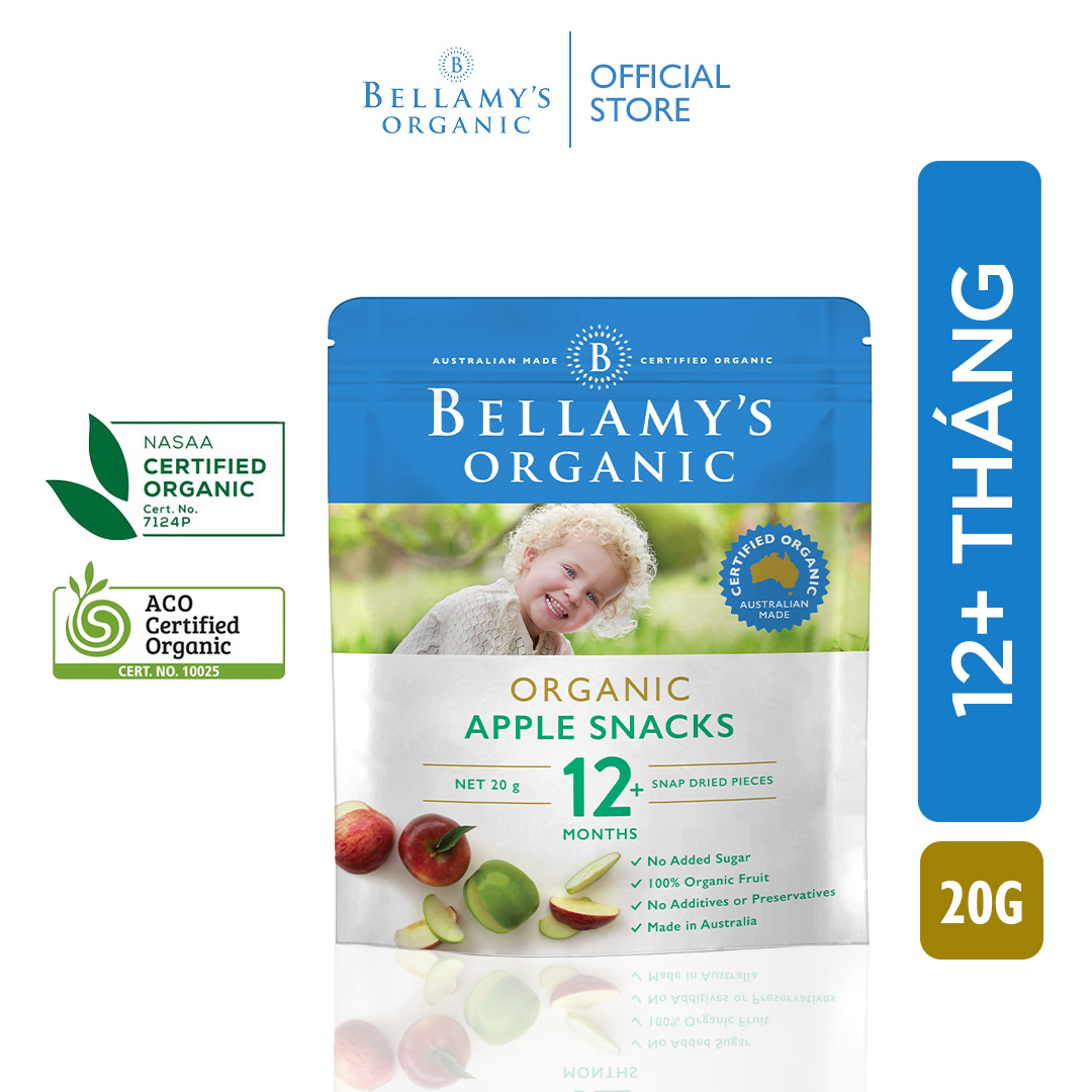 Snacks Táo Sấy Hữu Cơ Bellamy s Organic