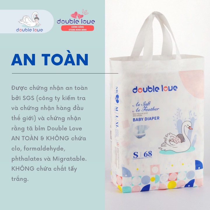 Bỉm quần Double Love size L (9-14kg) 50 miếng