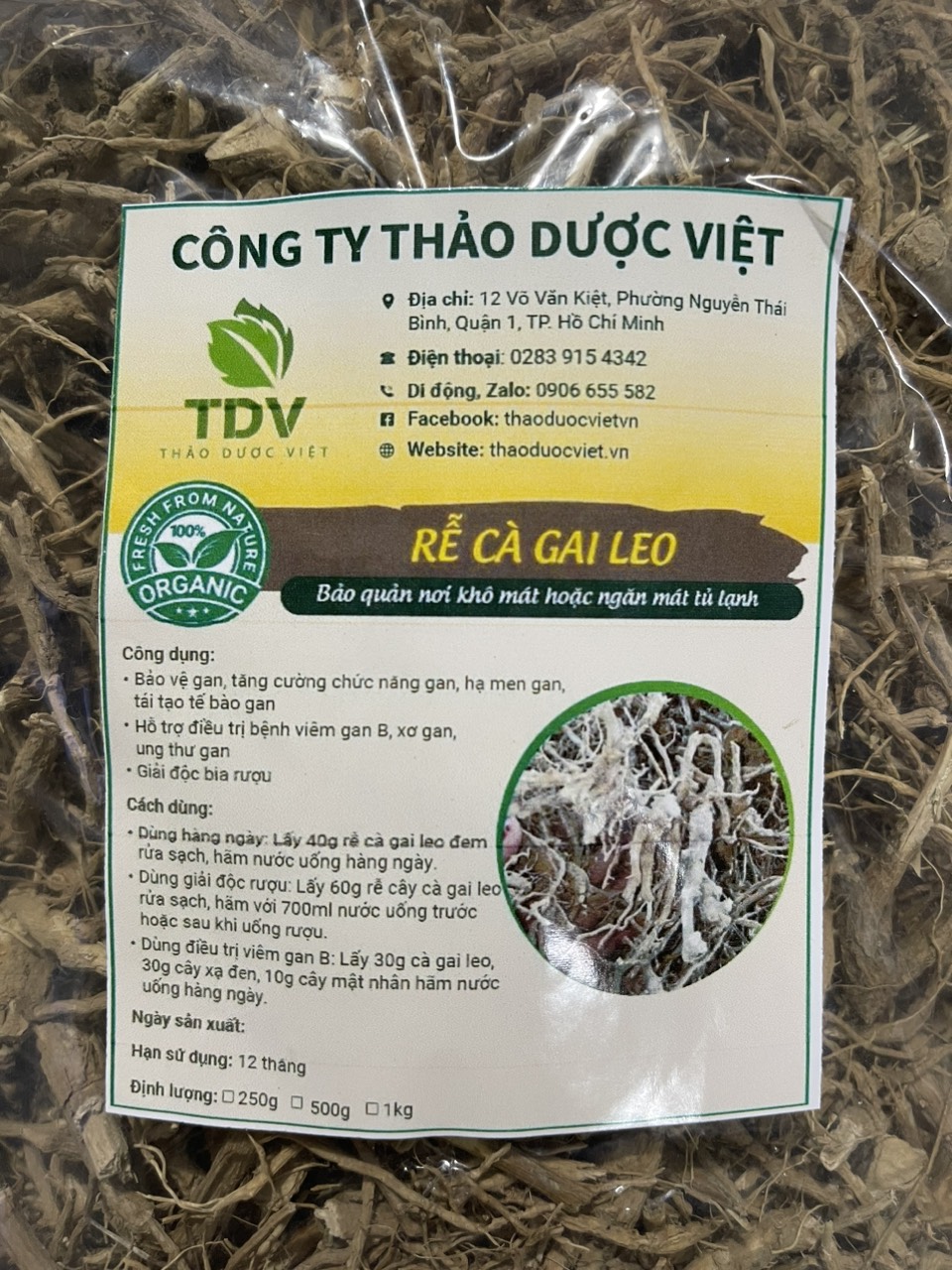 500g Rể cà gai leo nguyên chất