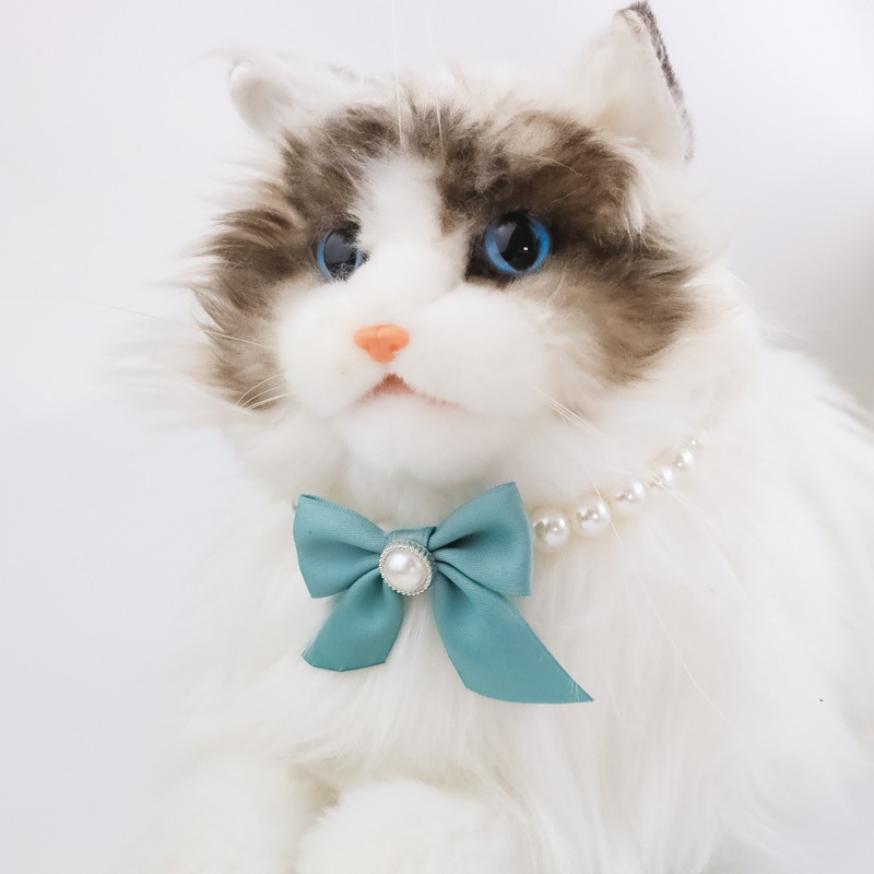 vòng cổ ngọc trai nơ tiểu thư dành cho chó mèo - T3 PETS SHOP
